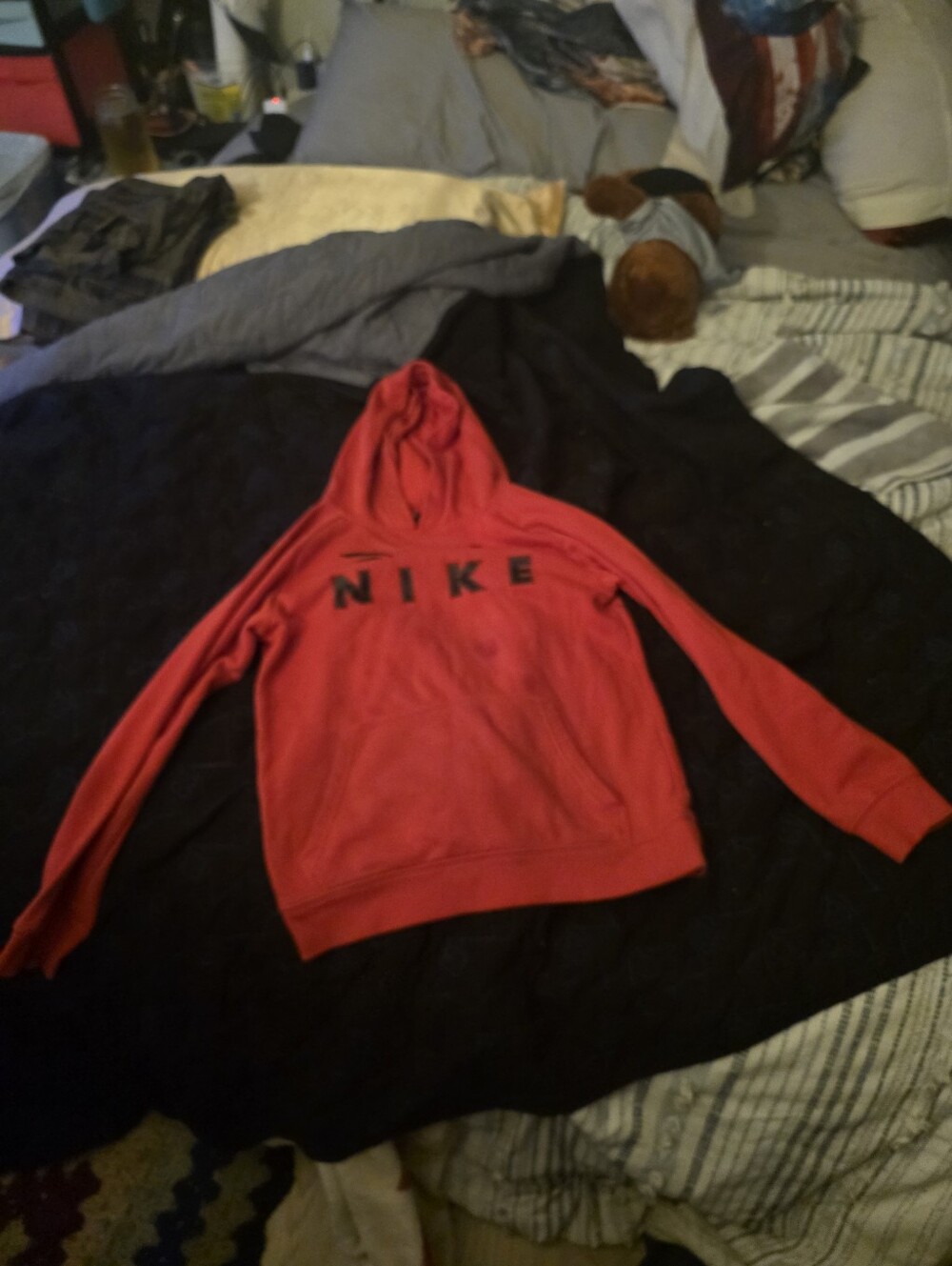 Nike Red Hoodie with Front Logo